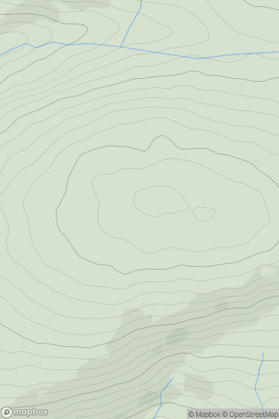 Thumbnail image for Meall Buidhe [Knapdale and Kintyre] [NR735325] showing contour plot for surrounding peak
